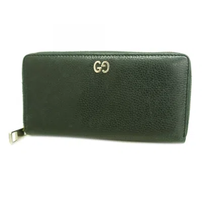 Pre-owned Gucci Black Leather Long Wallet (bi-fold) ()