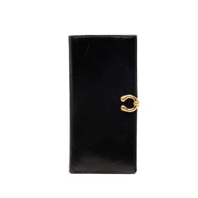 Pre-owned Gucci Black Leather Long Wallet (bi-fold) ()