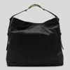 Gucci Black Leather Maxi Horsebit Shoulder Bag In Black