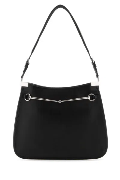 Gucci Medium Horsebit Shoulder Bag In Black
