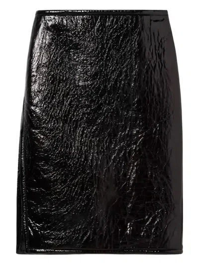 GUCCI WOMEN BLACK LEATHER MIDI SKIRT, 28 LUXURY SKIRTS FOR WOMEN DARVEYS