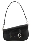 GUCCI BLACK LEATHER MINI GUCCI HORSEBIT 1955 HANDBAG