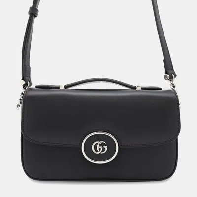 Pre-owned Gucci Black Leather Petite Mini Shoulder Bag