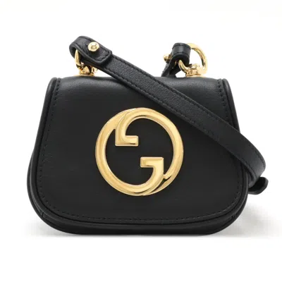 Pre-owned Gucci Black Leather Pochette Pouch Shoulder Bag ()