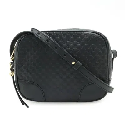 Pre-owned Gucci Black Leather Pochette Shoulder Bag ()