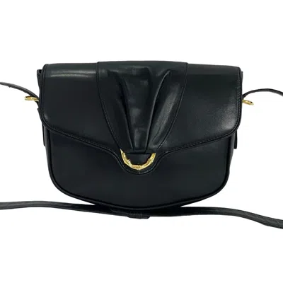 Pre-owned Gucci Black Leather Pochette Shoulder Bag ()