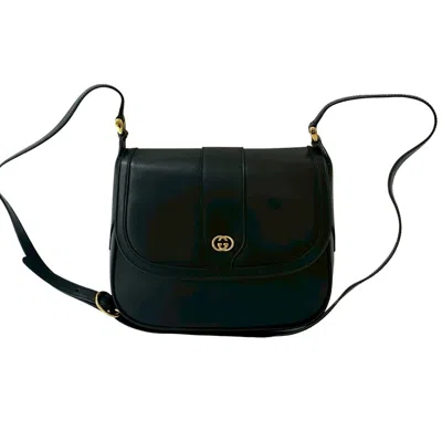 Pre-owned Gucci Black Leather Pochette Shoulder Bag ()