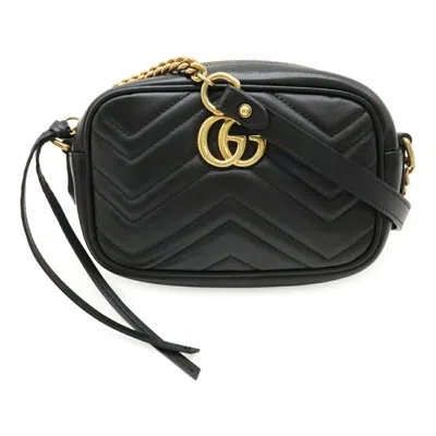Pre-owned Gucci Black Leather Pochette Shoulder Bag ()