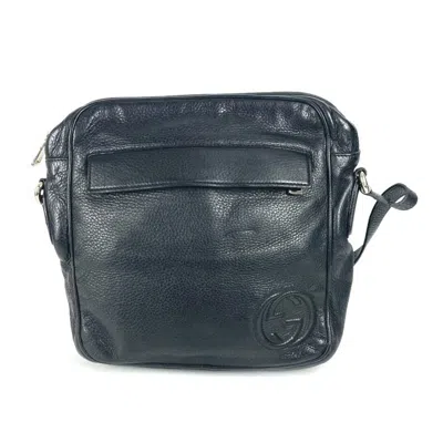 Pre-owned Gucci Black Leather Pochette Shoulder Bag ()