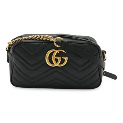 Pre-owned Gucci Black Leather Pochette Shoulder Bag ()
