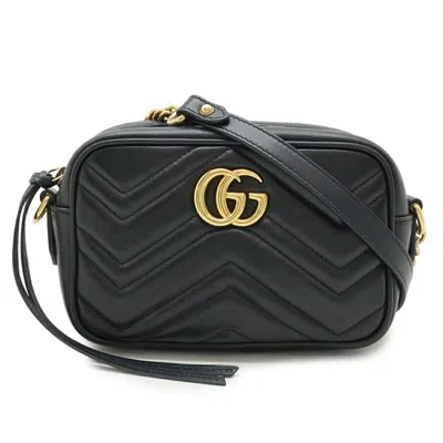Pre-owned Gucci Black Leather Pochette Shoulder Bag ()