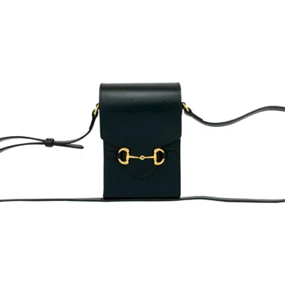 Pre-owned Gucci Black Leather Pochette Shoulder Bag ()