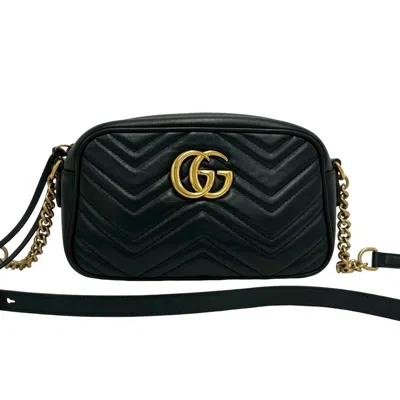 Pre-owned Gucci Black Leather Pochette Shoulder Bag ()
