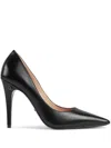 GUCCI BLACK LEATHER POINTED-TOE PUMPS FOR WOMEN
