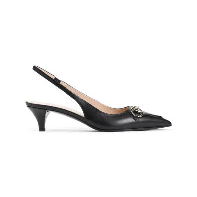 Gucci Black Leather Pumps
