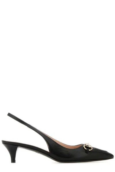 Gucci Black Leather Pumps