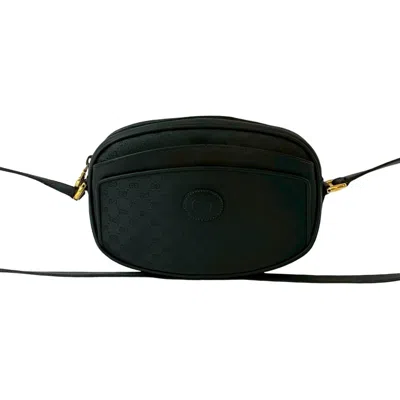 Pre-owned Gucci Black Leather Pvc Pochette Shoulder Bag ()