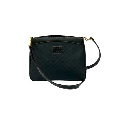 Pre-owned Gucci Black Leather Pvc Pochette Shoulder Bag ()