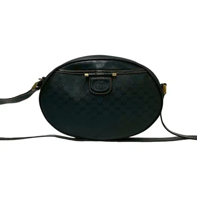 Pre-owned Gucci Black Leather Pvc Shoulder Bag ()