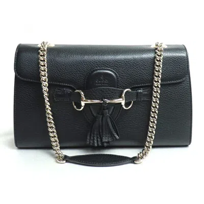 Pre-owned Gucci Black Leather Shoulder Bag ()