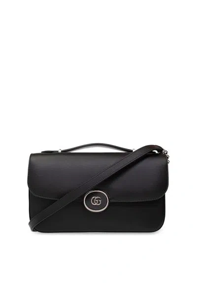 Gucci Black Leather Shoulder Handbag