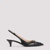 Gucci Horsebit Gg 45 Leather Slingback Pumps In Black