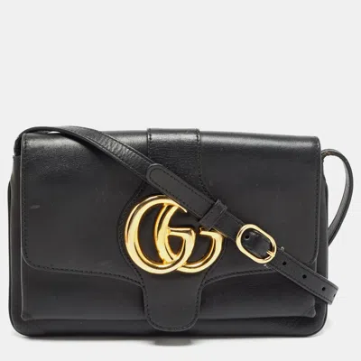 Pre-owned Gucci Black Leather Small Arli Shoulder Bag