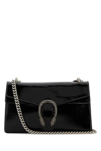 GUCCI BLACK LEATHER SMALL DIONYSUS SHOULDER BAG