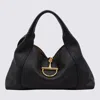 Gucci Black Leather Softbit Maxi Totes