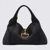 Gucci Black Leather Softbit Maxi Totes In Black