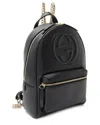 Gucci Black Leather Soho Chain Backpack (authentic Pre-loved) In Black