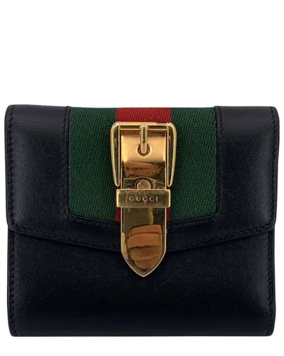 Gucci Black Leather Sylvie Wallet (authentic Pre-loved)