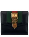 Gucci Black Leather Sylvie Wallet (authentic Pre-loved) In Black