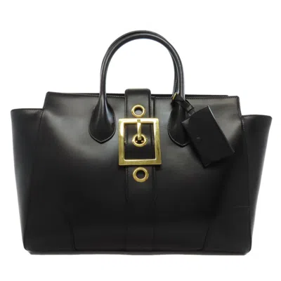 Pre-owned Gucci Black Leather Tote Bag ()