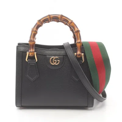 Pre-owned Gucci Black Leather Tote Bag ()