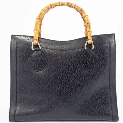 Pre-owned Gucci Black Leather Tote Bag ()