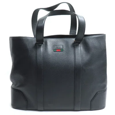 Pre-owned Gucci Black Leather Tote Bag ()