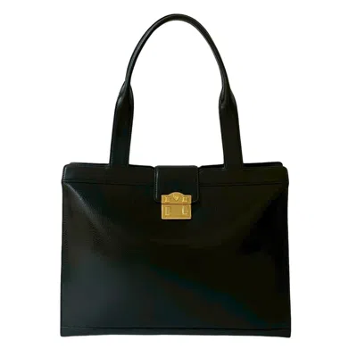 Pre-owned Gucci Black Leather Tote Bag ()