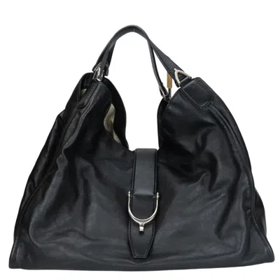 Pre-owned Gucci Black Leather Tote Bag ()