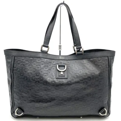 Pre-owned Gucci Black Leather Tote Bag ()