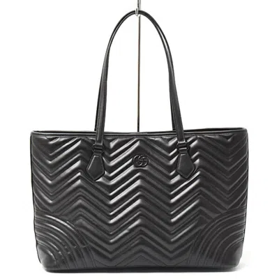 Pre-owned Gucci Black Leather Tote Bag ()