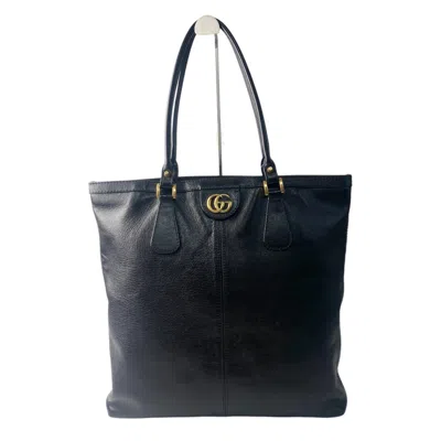 Pre-owned Gucci Black Leather Tote Bag ()