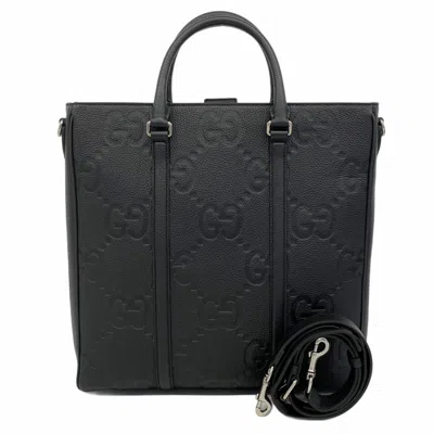 Pre-owned Gucci Black Leather Tote Bag ()