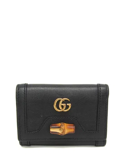 Gucci Black Leather Tri-fold Wallet (authentic Pre-loved)