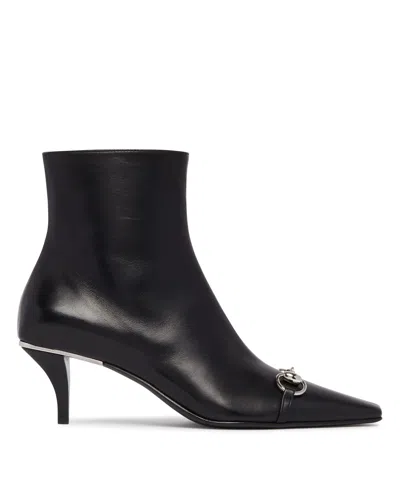 Gucci Black Leather Vittoria Ankle Boots