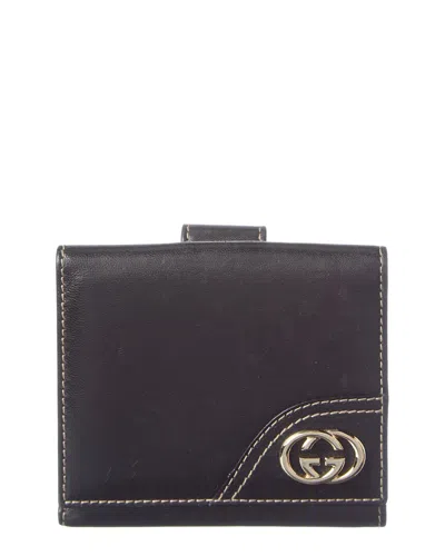 Pre-owned Gucci Black Leather Wallet (authentic Pre-loved)