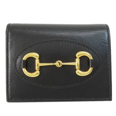 Pre-owned Gucci Black Leather Wallet (bi-fold) ()