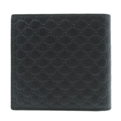 Pre-owned Gucci Black Leather Wallet (bi-fold) ()
