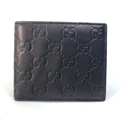 Pre-owned Gucci Black Leather Wallet (bi-fold) ()