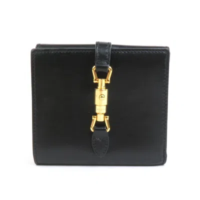 Pre-owned Gucci Black Leather Wallet (bi-fold) ()